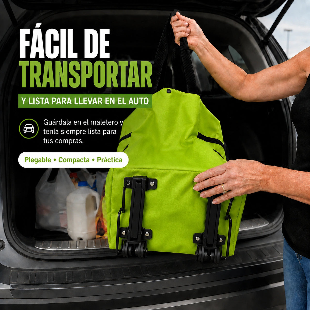 BOLSA DE COMPRAS PLEGABLE CON RUEDAS