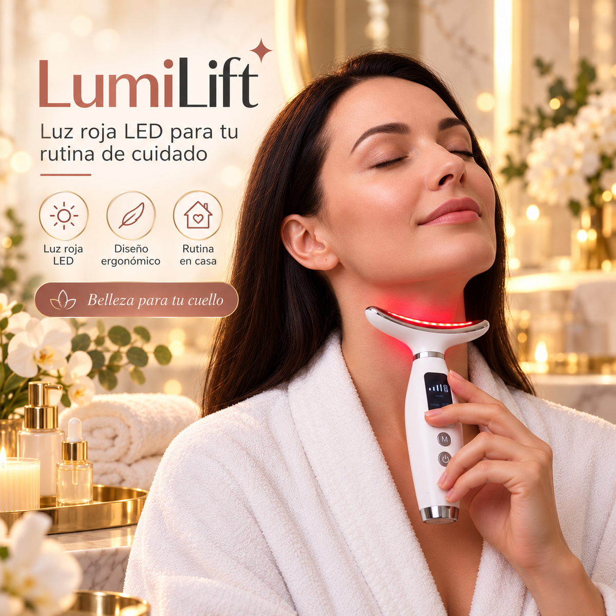 LumiLift™ Masajeador Térmico Fototerapia Facial oferta 2x1