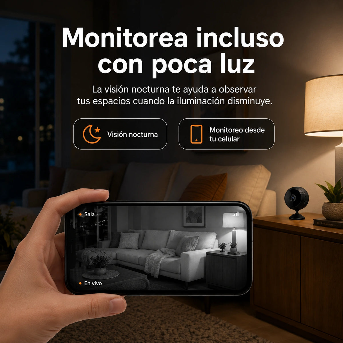 MINI CÁMARA DE SEGURIDAD WIFI 1080P