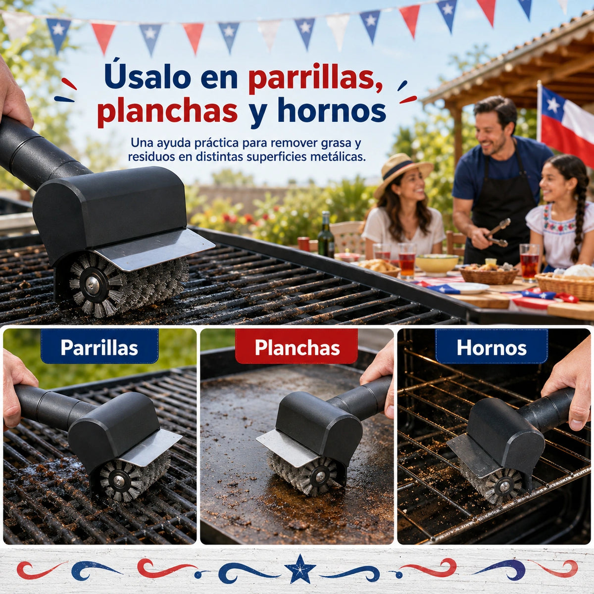 Cepillo Eléctrico LIMPIA PARRILLAS
