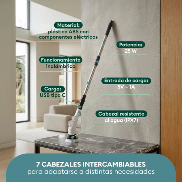 Cepillo de Limpieza Eléctrico Inalámbrico