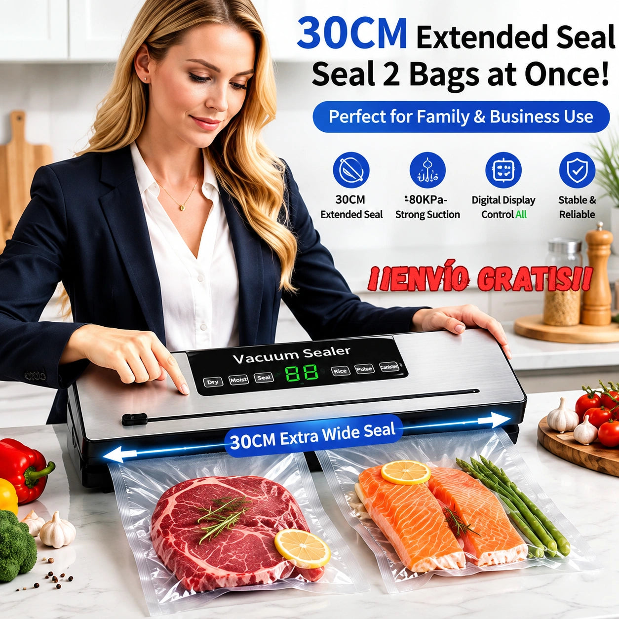 Máquina Selladora al Vacío para Alimentos